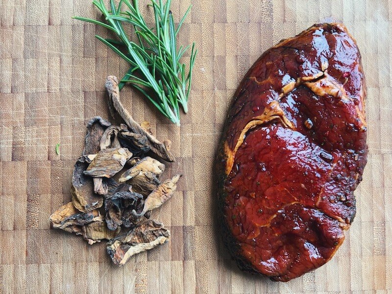 Rib-eye med Karl Johan rub ingredienser