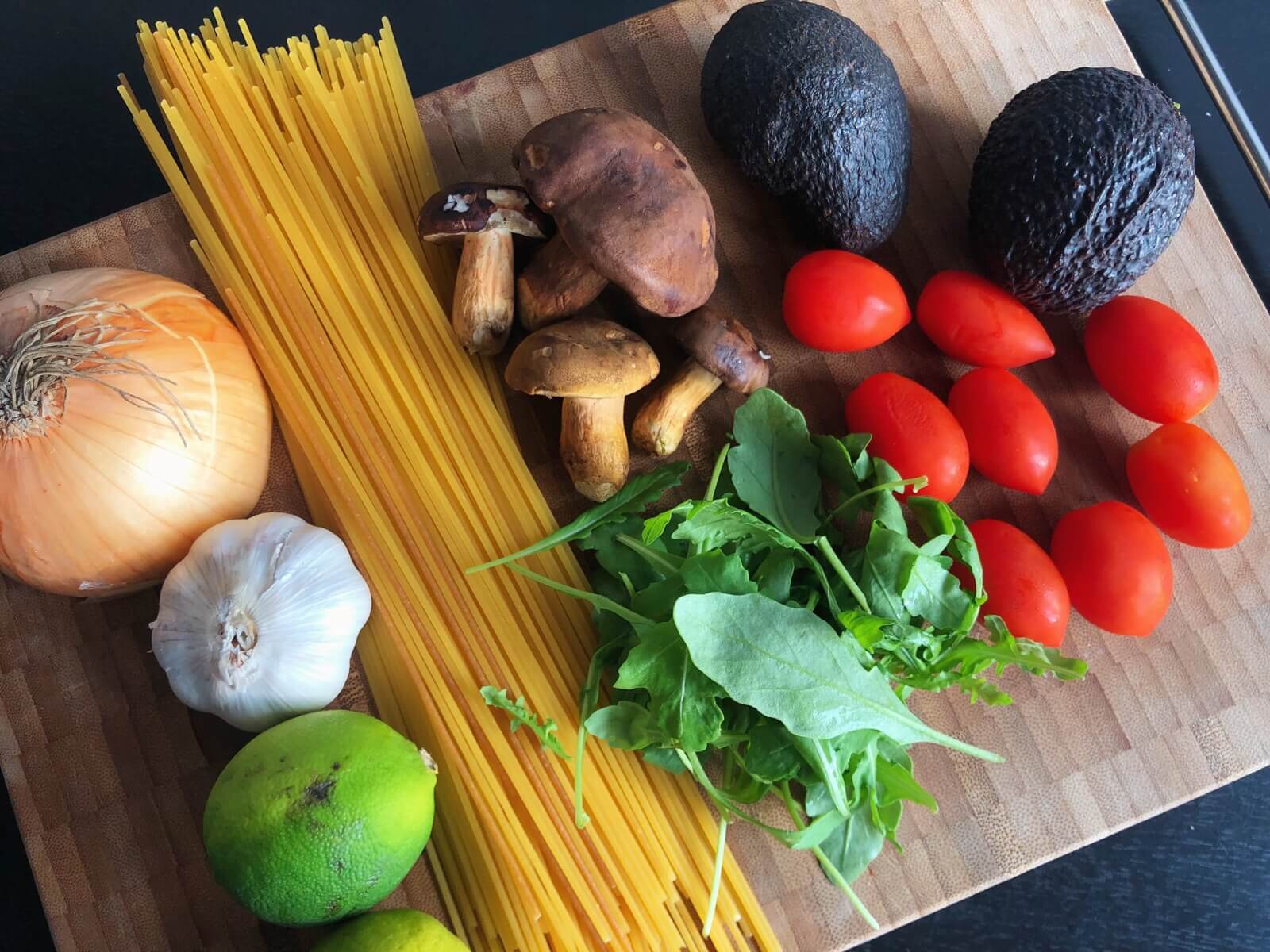 Pasta med Brunstokket Rørhat ingredienser